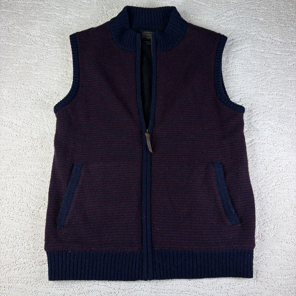 Men's Pendleton Size Small 100% Washable Shetland Wool Full Zip Vest